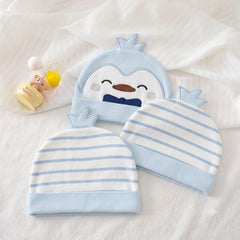 Baby Penguin Soft Cotton Cap - Pack of 3