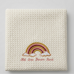 Dreamy Rainbow Baby Waffle Blanket
