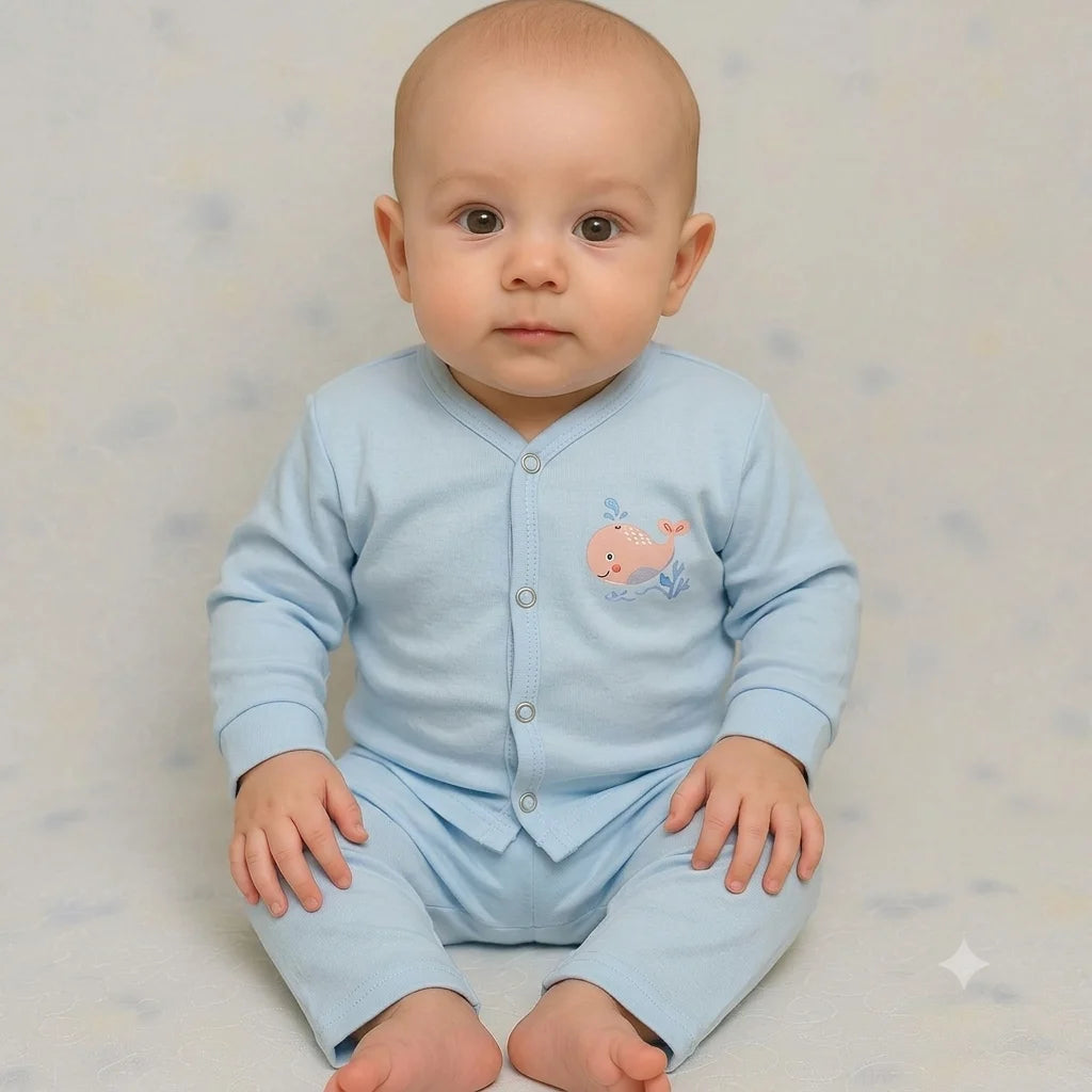 Premium Cotton Baby Front Open Suits