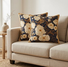 Boho-Fringe Mustard Cushion Cover Pack of 2