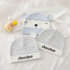 Organic Cotton Animal-Ear Baby Beanies - Pack of 3