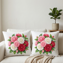 Bloom Set Premium DTF Printed Cushion Cover Pack of 2