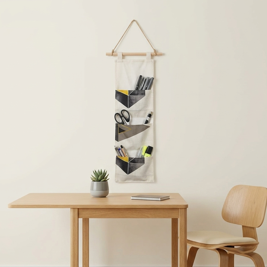 Pastel Geometric Hanging  Wall Organizer
