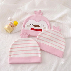 Baby Penguin Soft Cotton Cap - Pack of 3