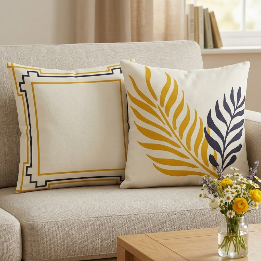 Sunlit Grove Cushion Cover With Filling Pack of 2