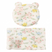 Newborn Head Support Pillow & Cotton Waffle Blanket Set
