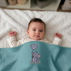 Viscose  Elephant Heart Baby Blanket