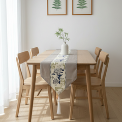 Elegant Floral & Geometric Table Runner