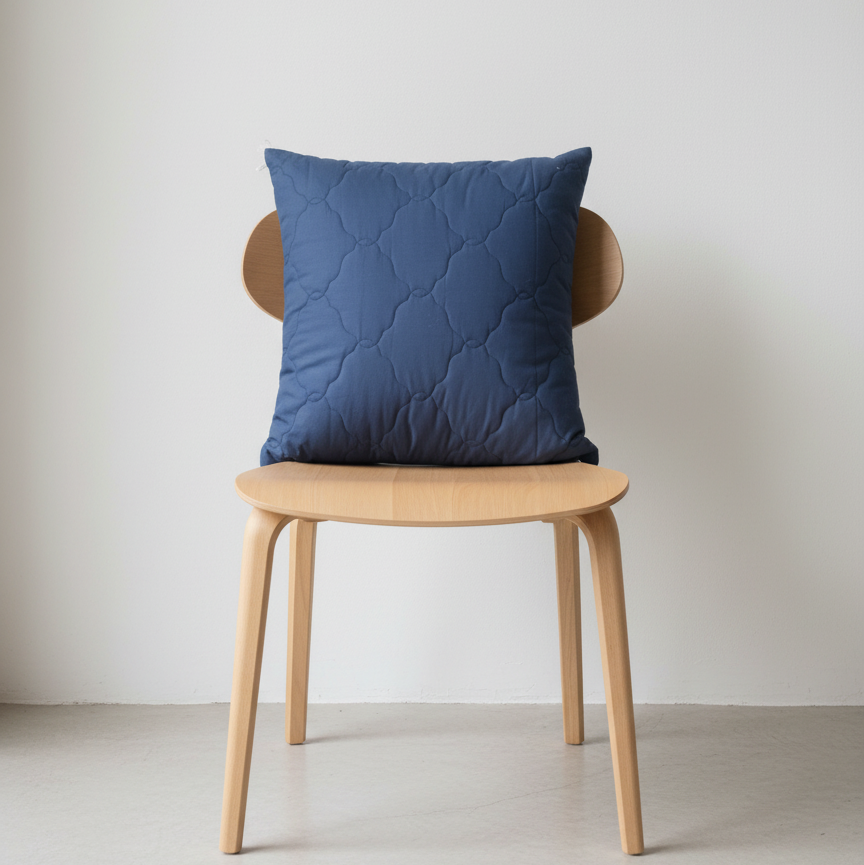 Deep Ocean Stitch Printed Filled Cushion