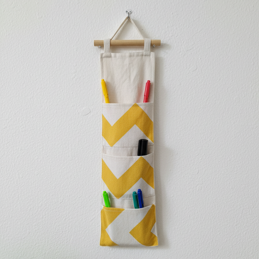 Yellow Zigzag Wall Organizer