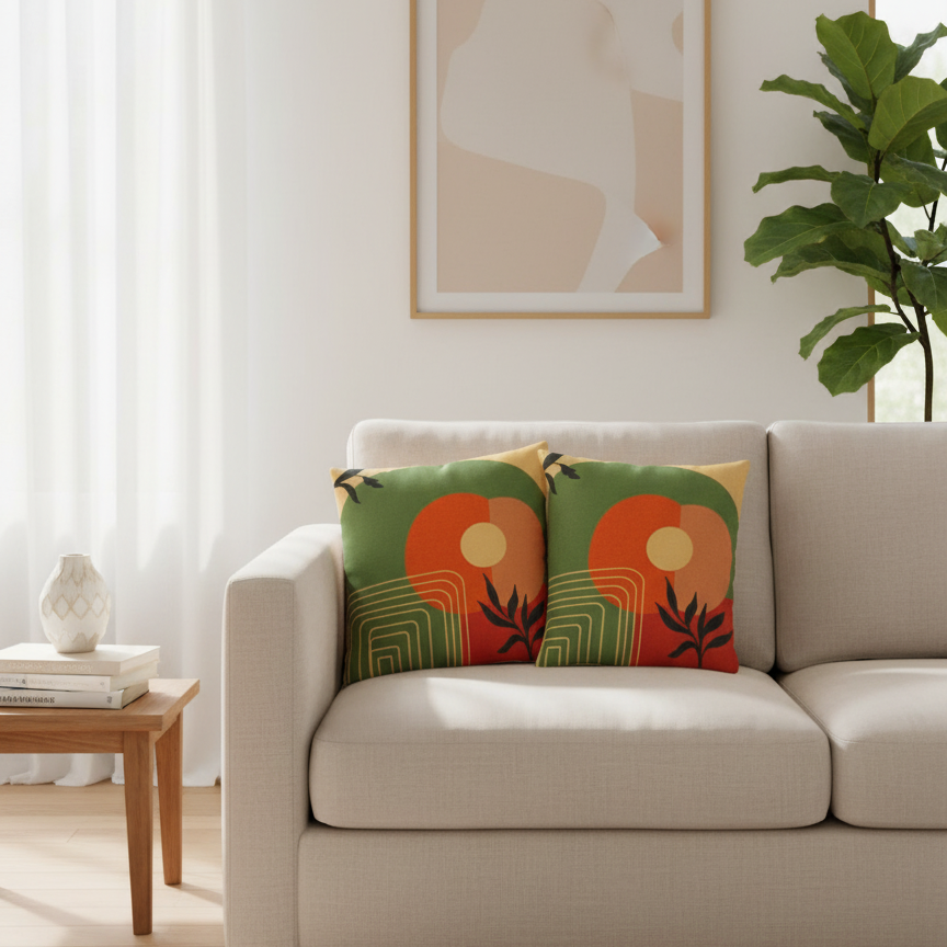 Sunset Geometry Cushions Cover Pack of 2