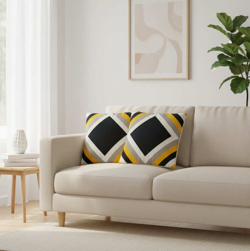 Sunburst Lines Cushions Cover Pack of 2