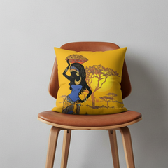 Yellow African Cushion Covers Pack of 3