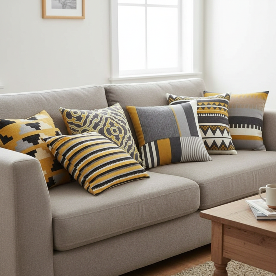 Honey Comb Geometric Cushion Covers Pack of 6