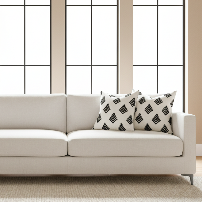 Embroidered V-Shap Cushion Cover Pack of 2