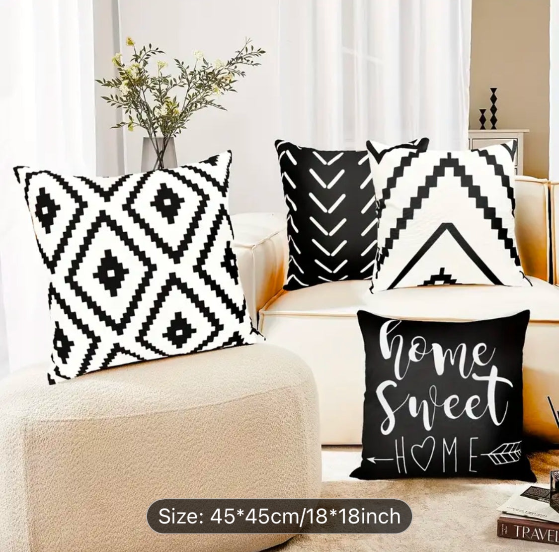 Sunday Home Cushion Covers Pack Of 4