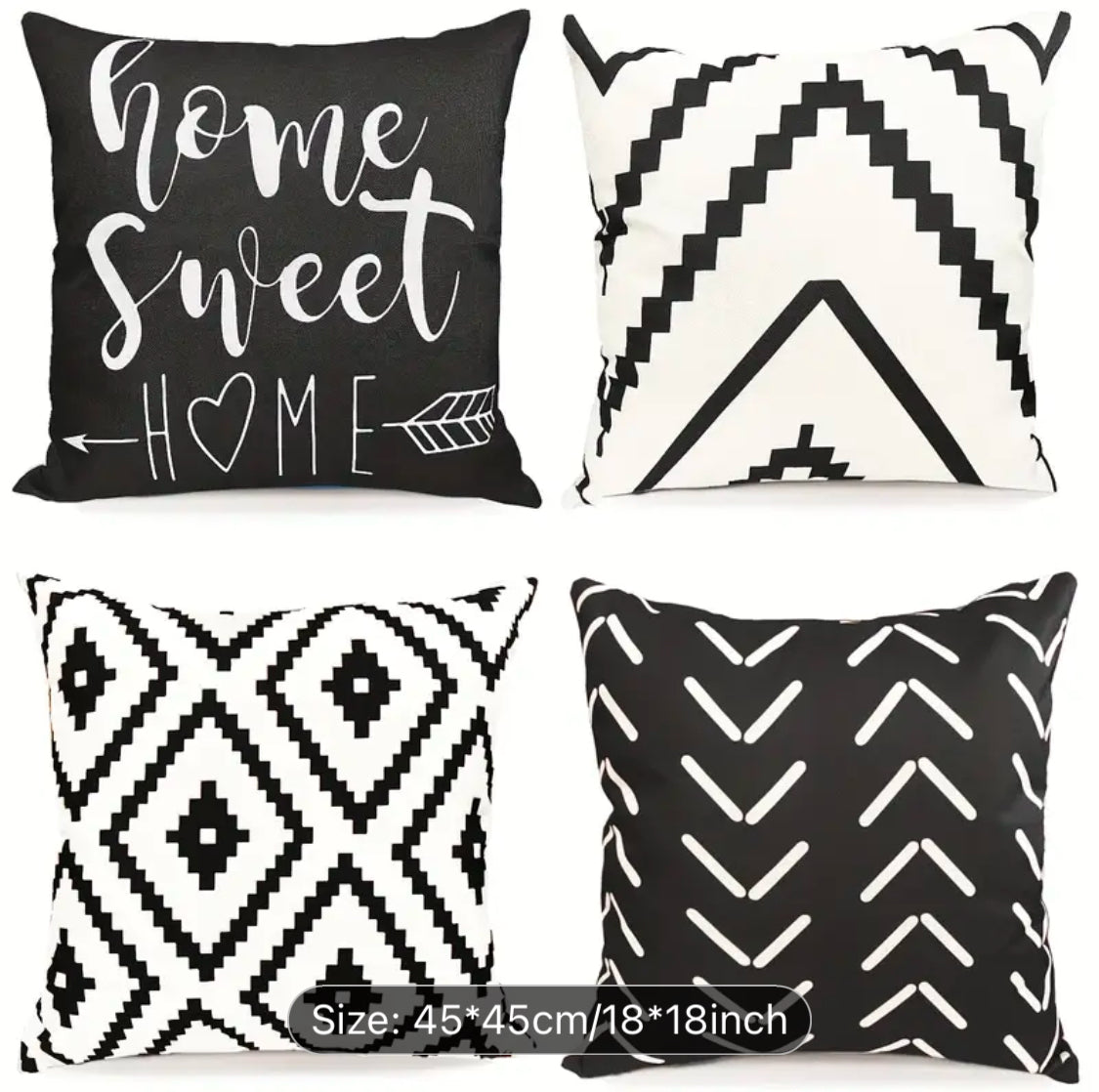 Sunday Home Cushion Covers Pack Of 4