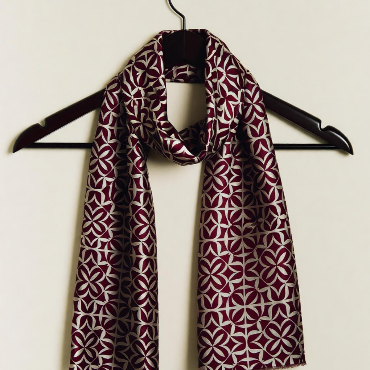 Maroon Georgette silk Scarf