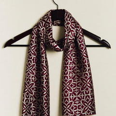 Maroon Georgette silk Scarf