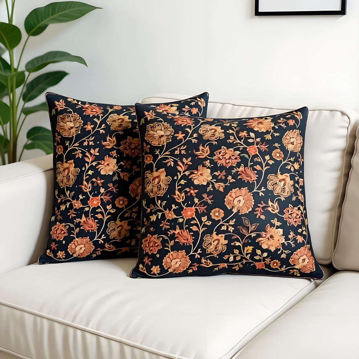 Midnight Bloom Tapestry Cushions Cover Pack of 2