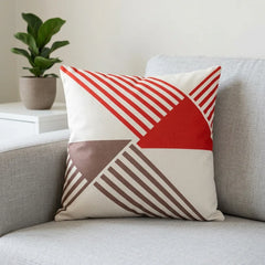 Minimal Cushion Cover With Filled Insert placed on sofa 
