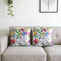 Multi -Flower Pattern Cushions Cover Pack of 2