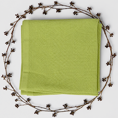Waffle Nest Baby Blanket Pear Green