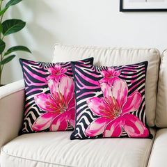 Pink Safari Bloom Cushions Cover Pack of 2