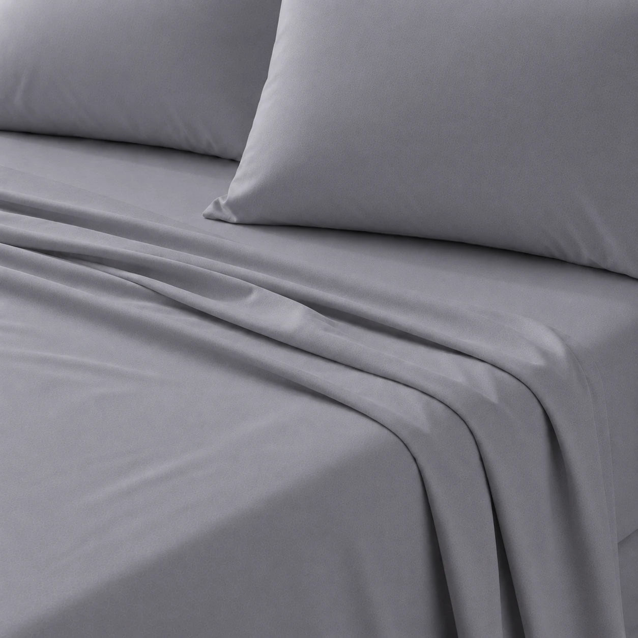  Light Grey bedsheet and pillows 