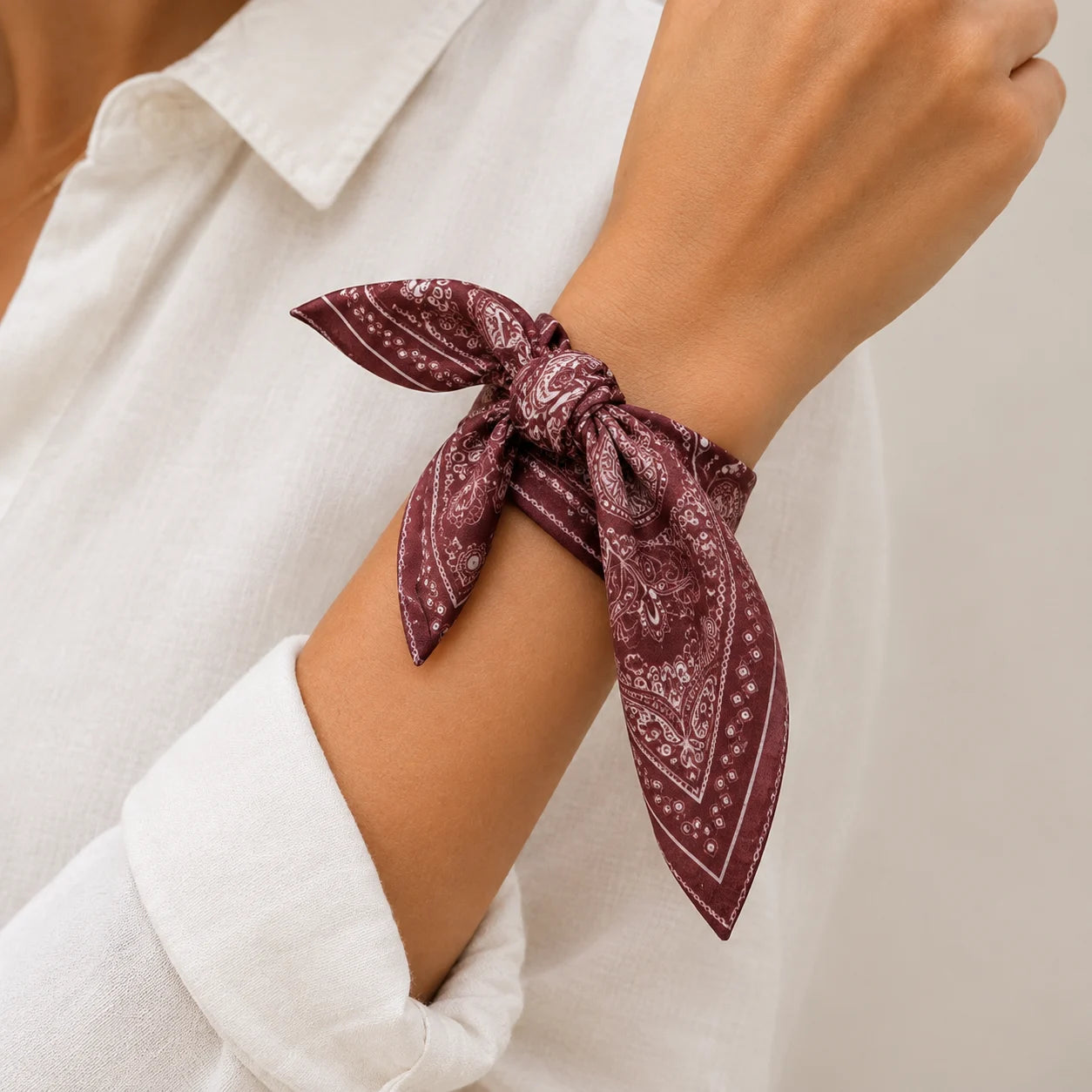 Rovelle Bandanaa Set Pack of 3 tied around a wrist 