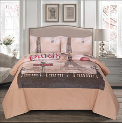 Eiffel Tower Double Bed Duvet Cover Set of 4