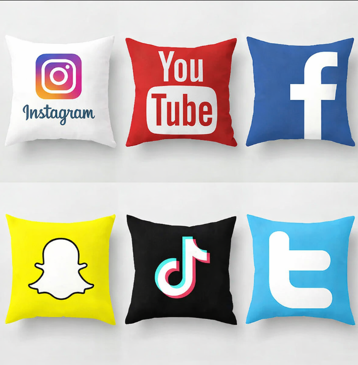 Social Media cushion Pack 6