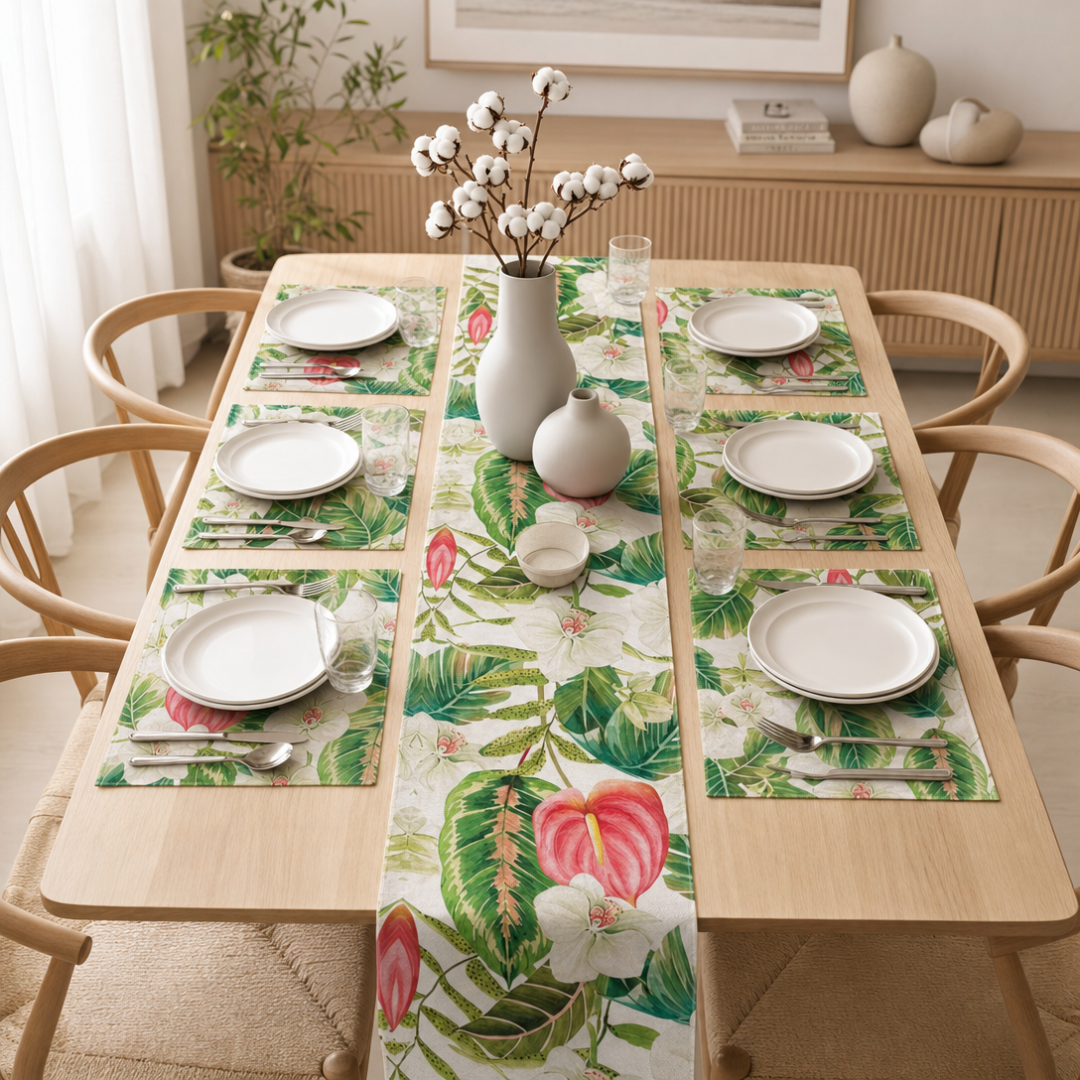 Spring Blossom Table Runner With Mats