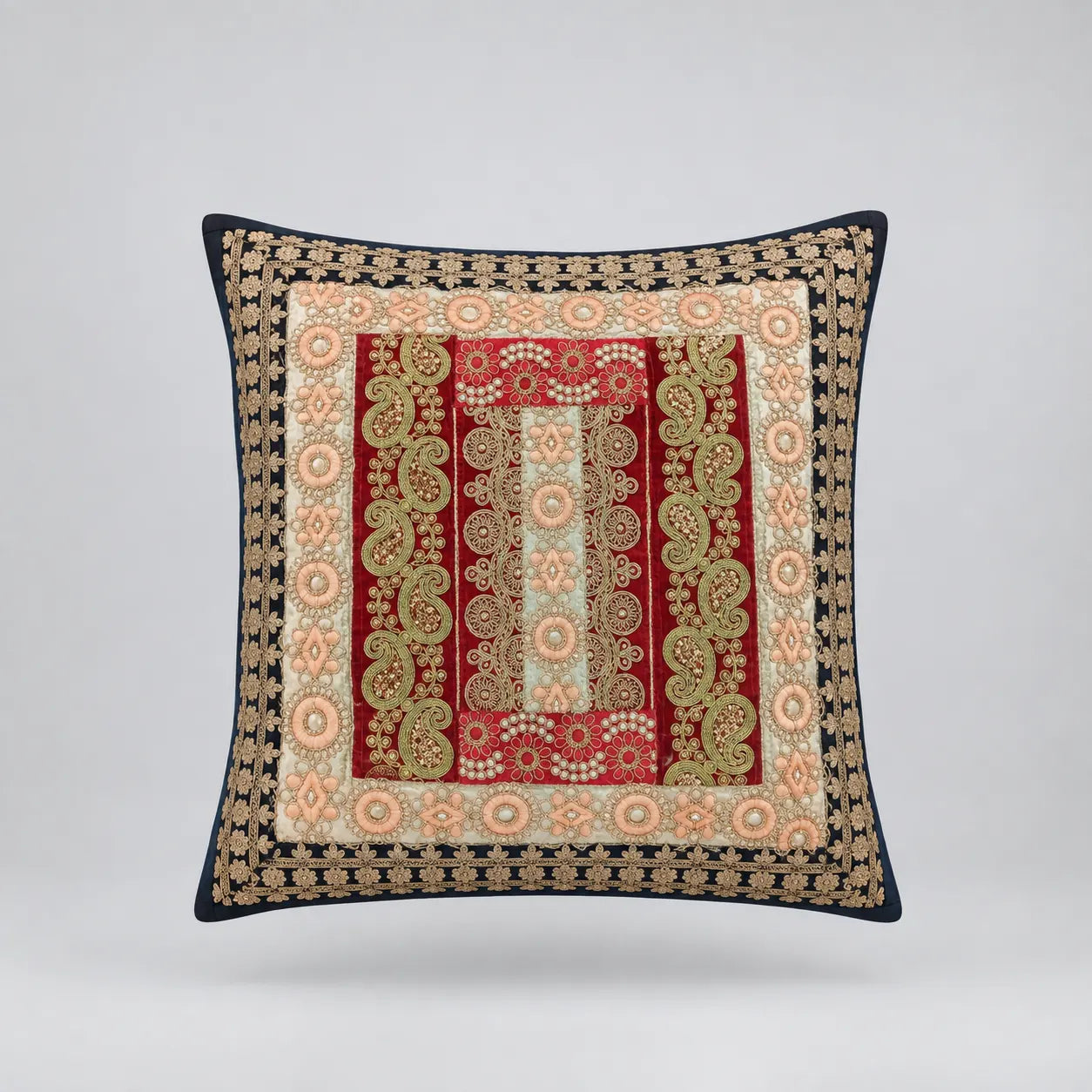 Sunehri Bloom Cushion Cover