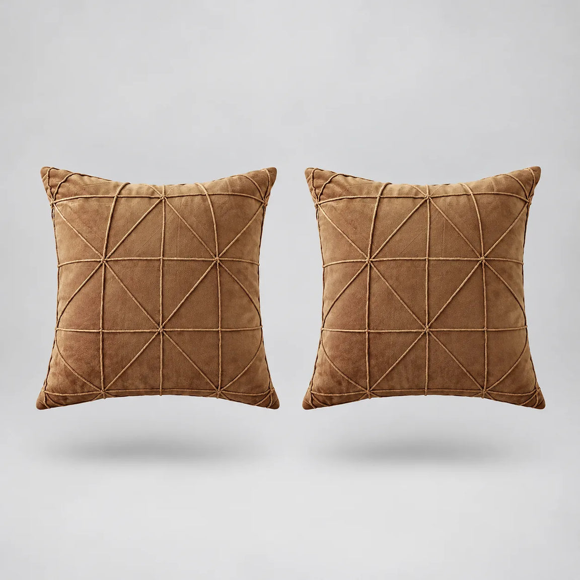 Velvet Weave Cushion Cover Pack Of 2 placed on a light grey surface
