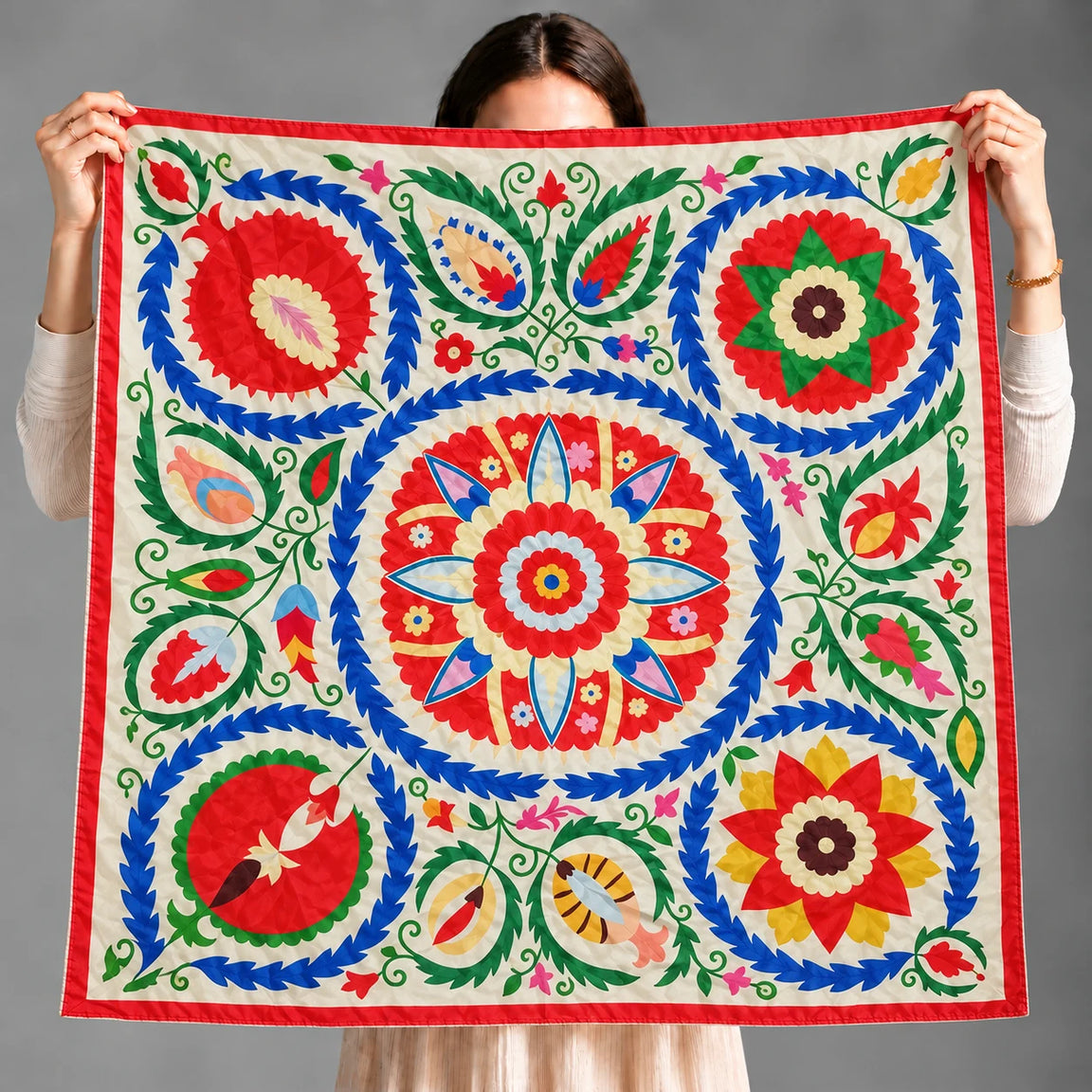 Vibrant Floral Mandala Scarf