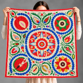 Vibrant Floral Mandala Scarf