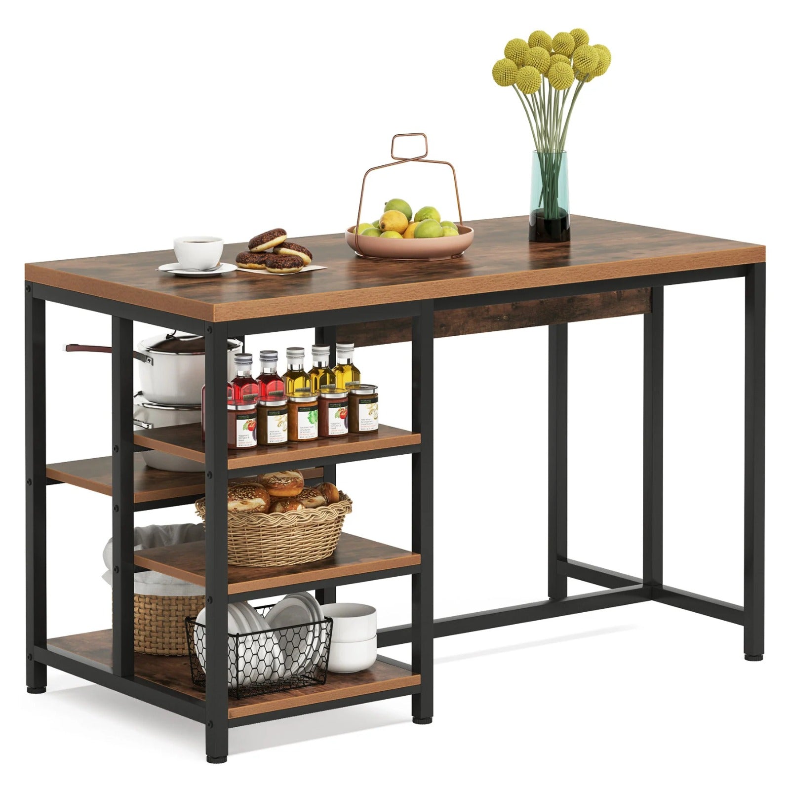 Comic Racking Island Comic Industrial Kitchen Island Storage Organizer Bakers Rack-Special ...
