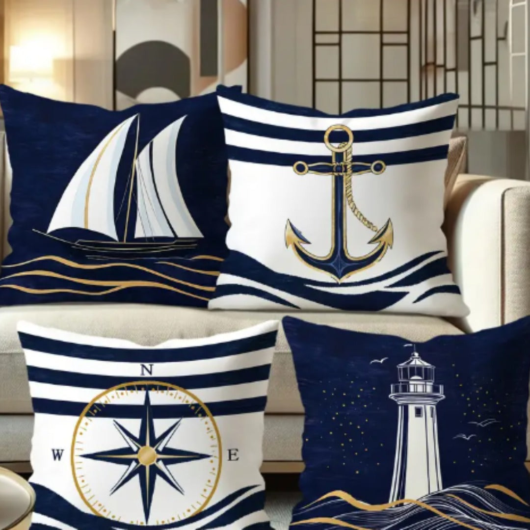 Maritime Adventure Anchor Cushion Covers Pack of 4