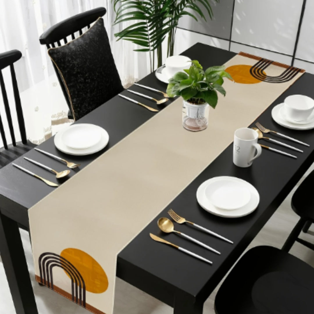 Abstract Art Table Runner With Mats