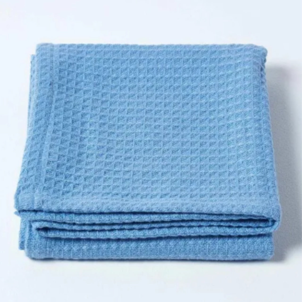 Organic Cotton Waffle Baby Blanket Sky Blue