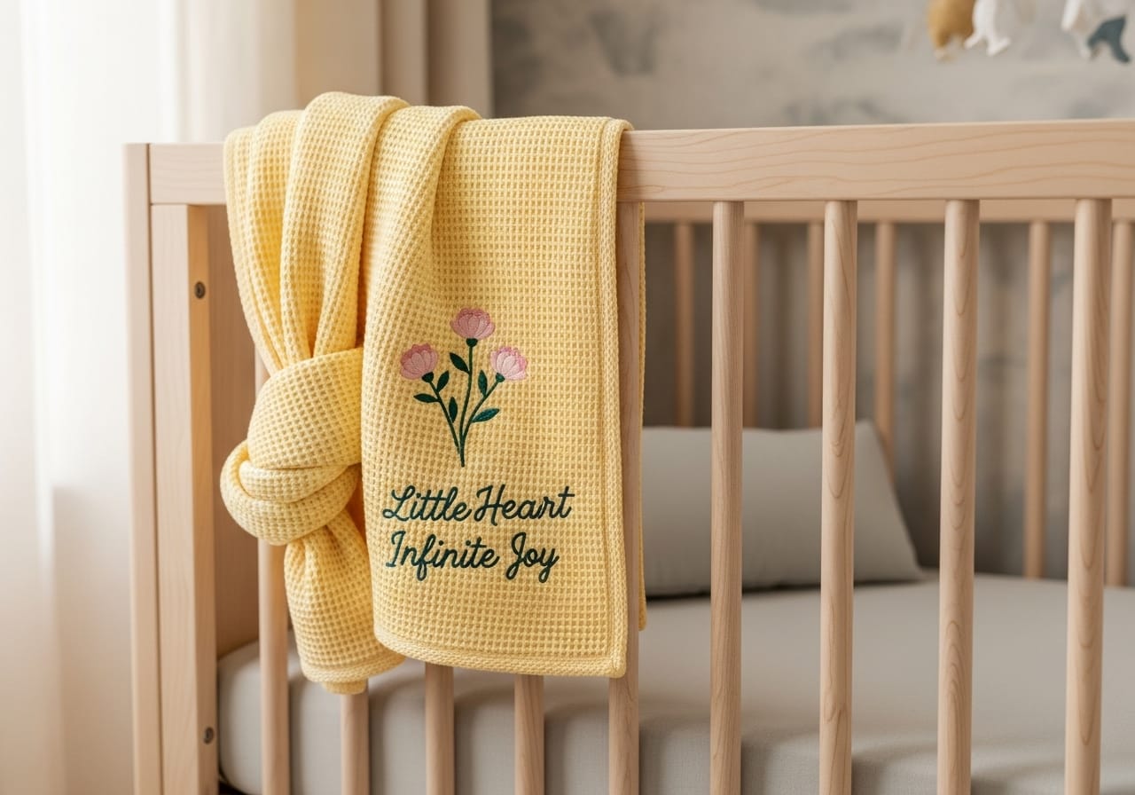 Luxe Baby Waffle Blanket Yellow