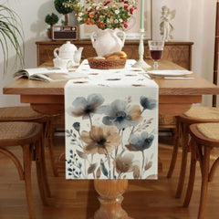 Watercolor-Inspired Botanical Table Runner