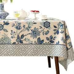 Classic Blue & White Heritage Table Cover