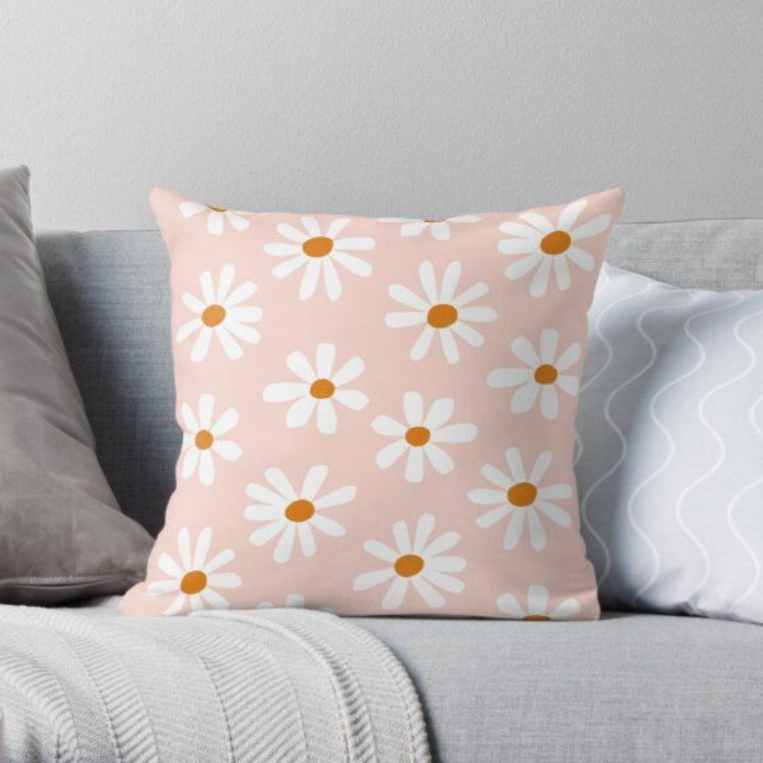 Peachy Daisy Dream Cushions Cover Pack of 2