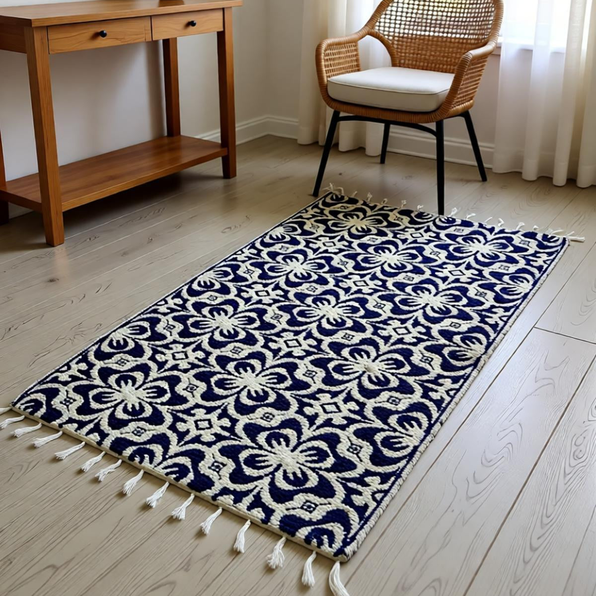 Mosaic Rugs - Denim & Navy (2.5ft x 4Ft)