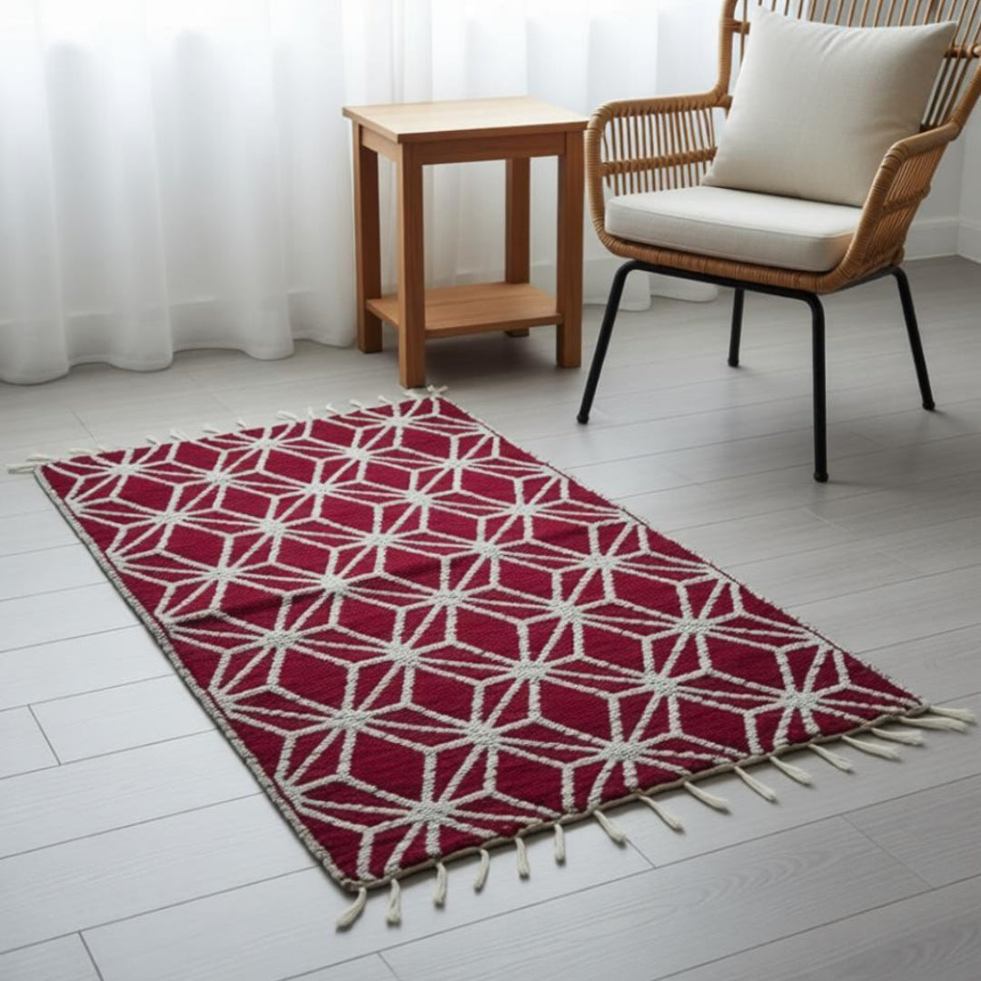 Mosaic Rugs - Ruby Red (2.5ft x 4Ft)