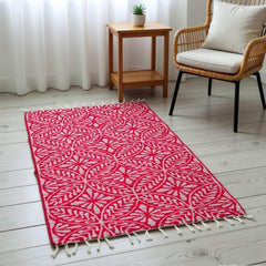 Mosaic Rugs - Red & Beige (2.5ft x 4Ft)