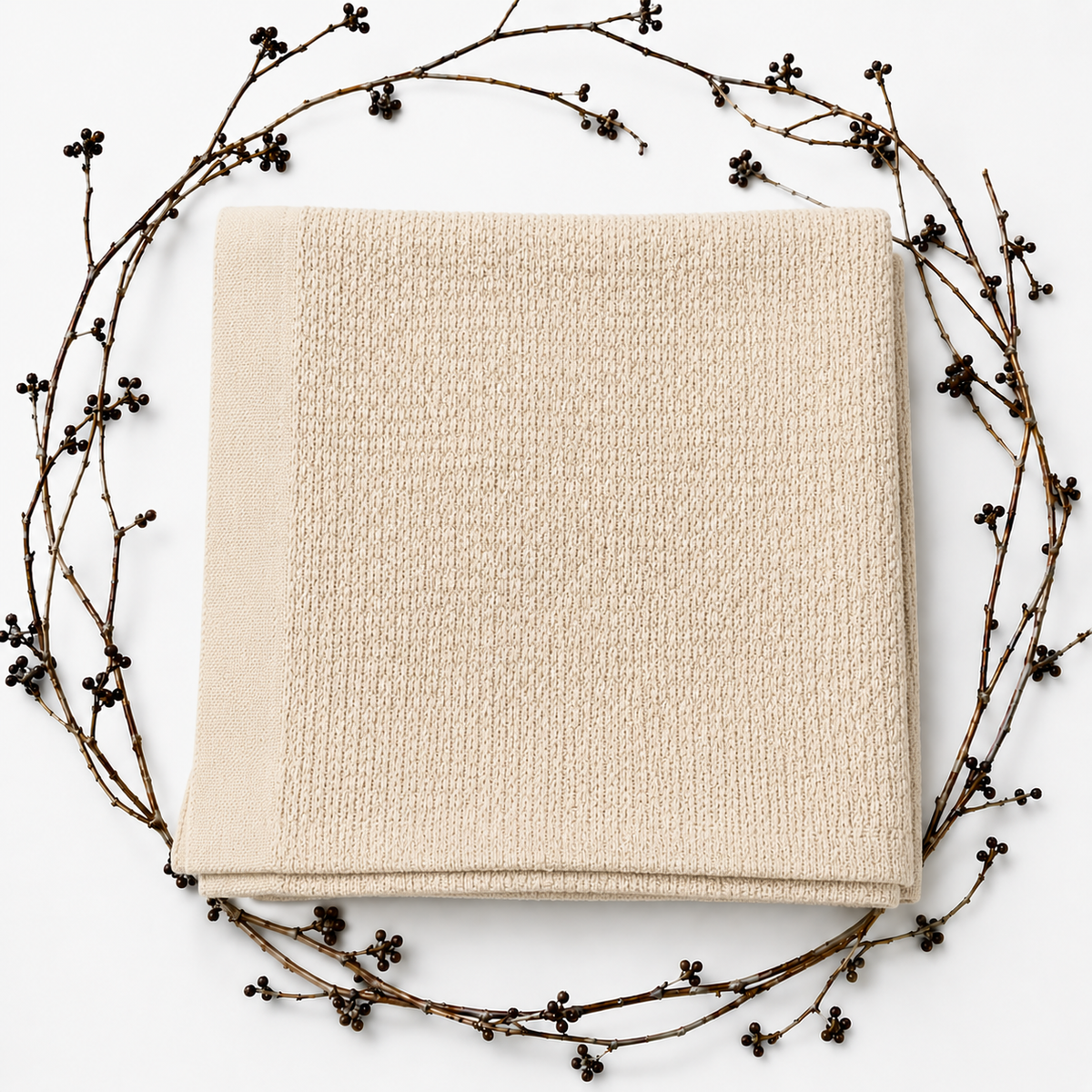 Waffle Nest Baby Blanket Beige