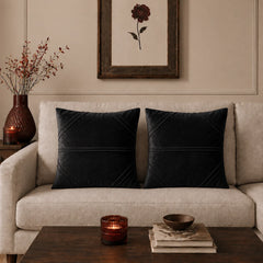Artisan Lines Velvet Cushion Cover pack of 2